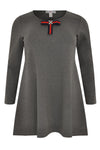 Tunic wide bot bow INTERLOCK - grey - #4