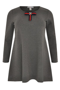 Tunic wide bot bow INTERLOCK - grey - #4
