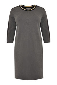 Dress sequin stripe INTERLOCK - grey - #4