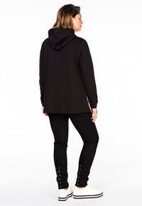 Sweater hooded YES - black - #3