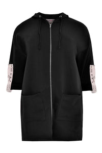 Jacket sweat long zipper - black - #1