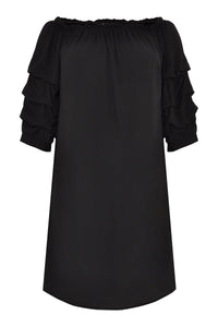 Dress puffed sleeves - black - #4