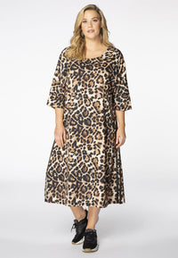 Dress wide LEOPARD - brown - #1