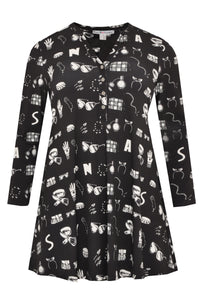 Tunic ACCESSORY wide bottom - black - #4