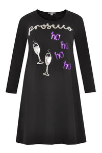 Dress Prosecco wide bottom - black - #4