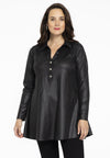 Tunic wide bottom FAKE SUEDE - black - #1