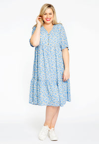 Dress frilled DAISY - blue - #1
