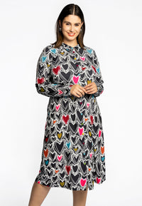 Blouse midi HEARTS - black - #1
