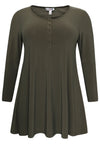 Tunic wide bottom buttoned DOLCE - green - #1