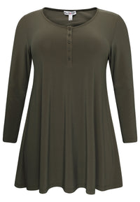 Tunic wide bottom buttoned DOLCE - green - #1