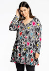 Tunic wide bottom HEARTS - black - #1