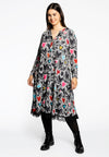 Dress grandad collar HEARTS - black - #2