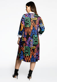 Dress white collar NEON - black - #3