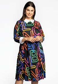 Dress white collar NEON - black - #1