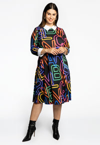 Dress white collar NEON - black - #2