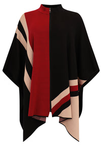 Poncho-Cardigan mit ReißverschlussPoncho cardigan zip - black - #3