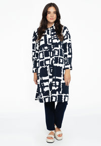 Tunika mit gesmokten Details ABSTRACTTunic smock sleeve ABSTRACT - blue - #2