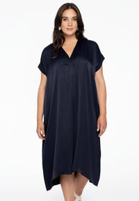 Kaftankleid mit V-AusschnittDress kaftan V-neck - blue - #1