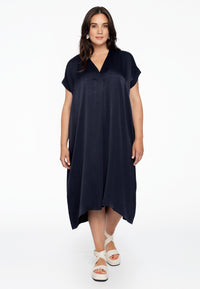 Kaftankleid mit V-AusschnittDress kaftan V-neck - blue - #2