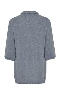 Cardigan scarf teddy - blue - #3