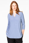 Tunic A-line v-neck DOLCE - blue