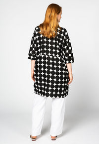 Blouse wide long CIRCLE - black - #3