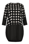Tunic shaped bottom CIRCLE - black - #4