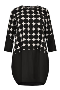 Tunic shaped bottom CIRCLE - black - #4