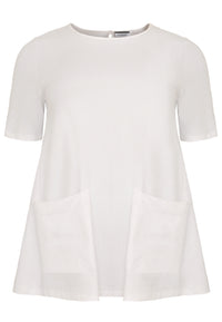 Tunic A-line pockets - white - #4