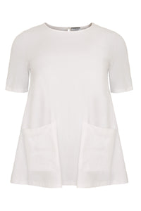 Tunic A-line pockets - white - #4