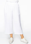 Trousers wide-fit 7/8 LINEN - white
