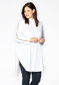 Shirt COTTON stretch tape - white - #1