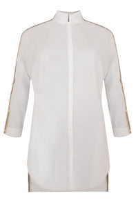 Shirt COTTON stretch tape - white - #4