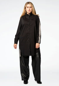 Shirt COTTON stretch tape - black - #2