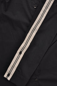 Shirt COTTON stretch tape - black - #5