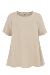 Tunic flare LINEN - brown - #4