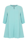 Blouse pleated LINEN - blue - #4