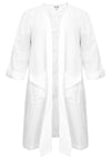 Jacket draped LINEN - white - #3