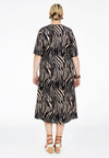 Dress A-line TIGER - brown - #3