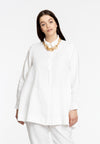 Bluse mit Reißverschluss LINENBlouse zipper LINEN - white - #1