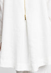 Bluse mit Reißverschluss LINENBlouse zipper LINEN - white - #4