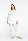 Bluse mit Reißverschluss LINENBlouse zipper LINEN - white - #2