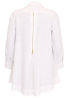 Bluse mit Reißverschluss LINENBlouse zipper LINEN - white - #6