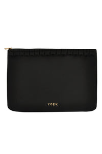 Clutch ruffle - black - #1