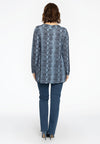 Tunika Flare U-Boot-Ausschnitt SNAKETunic flare boat neck SNAKE - blue - #3