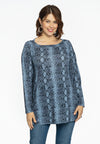 Tunika Flare U-Boot-Ausschnitt SNAKETunic flare boat neck SNAKE - blue - #2