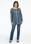 Tunika Flare U-Boot-Ausschnitt SNAKETunic flare boat neck SNAKE - blue - #1