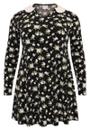 Tunic wide bottom collar ALBA - black - #3