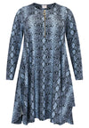 Kleid A-Linie mit Reißverschluss SNAKEDress A-line with zip SNAKE - blue - #3