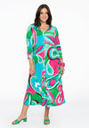 Buttoned dress V-neck BATIK - green - #2